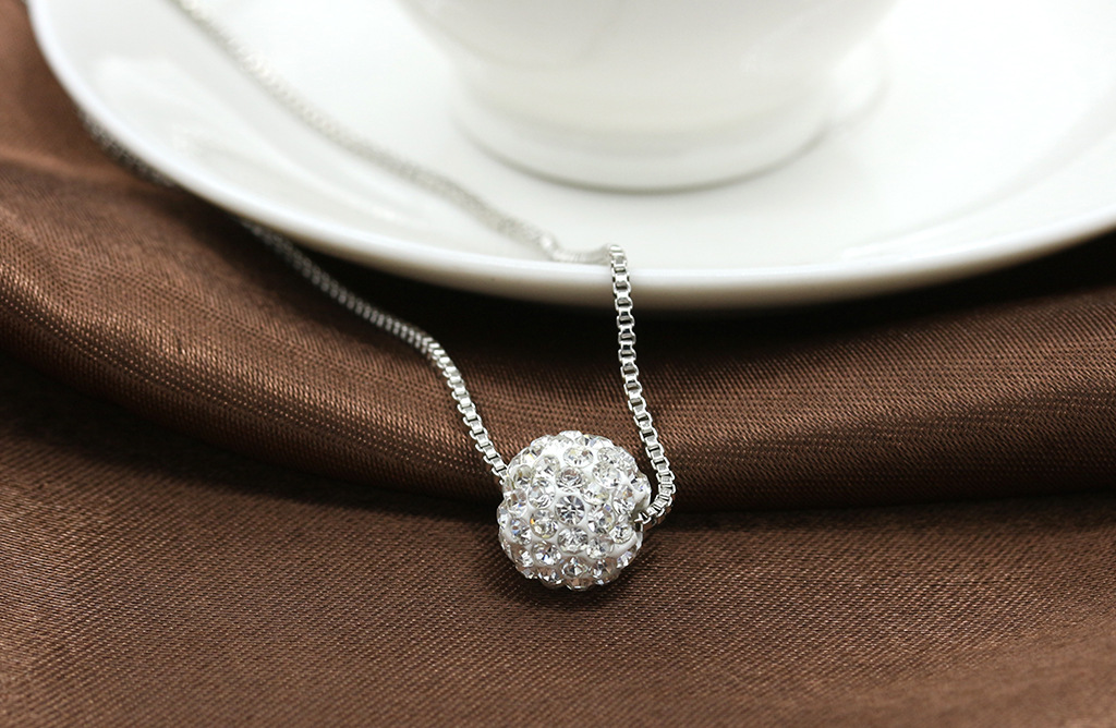 Collier De Perles De Boule De Diamant Exquis display picture 7