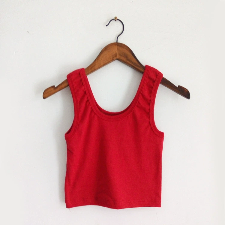 Women's Push-Up Bra Tank Top, Padded Crop for Yoga & Sleep, One Size, Elastic 60–90 cm