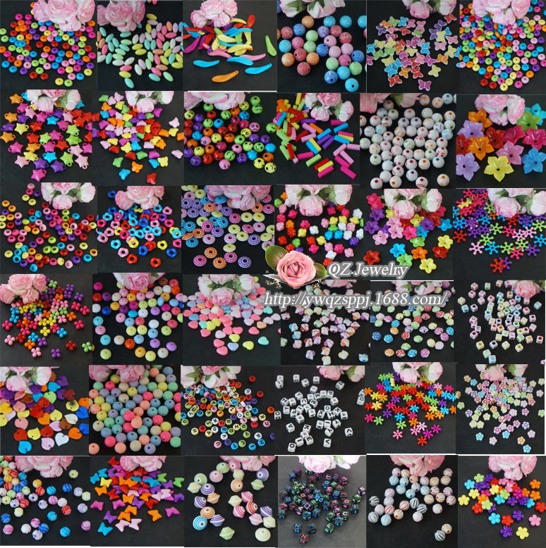 儿童饰品手链串珠 多彩珠饰超级搭配 彩色螺旋珠 女童DIY材料包详情图8