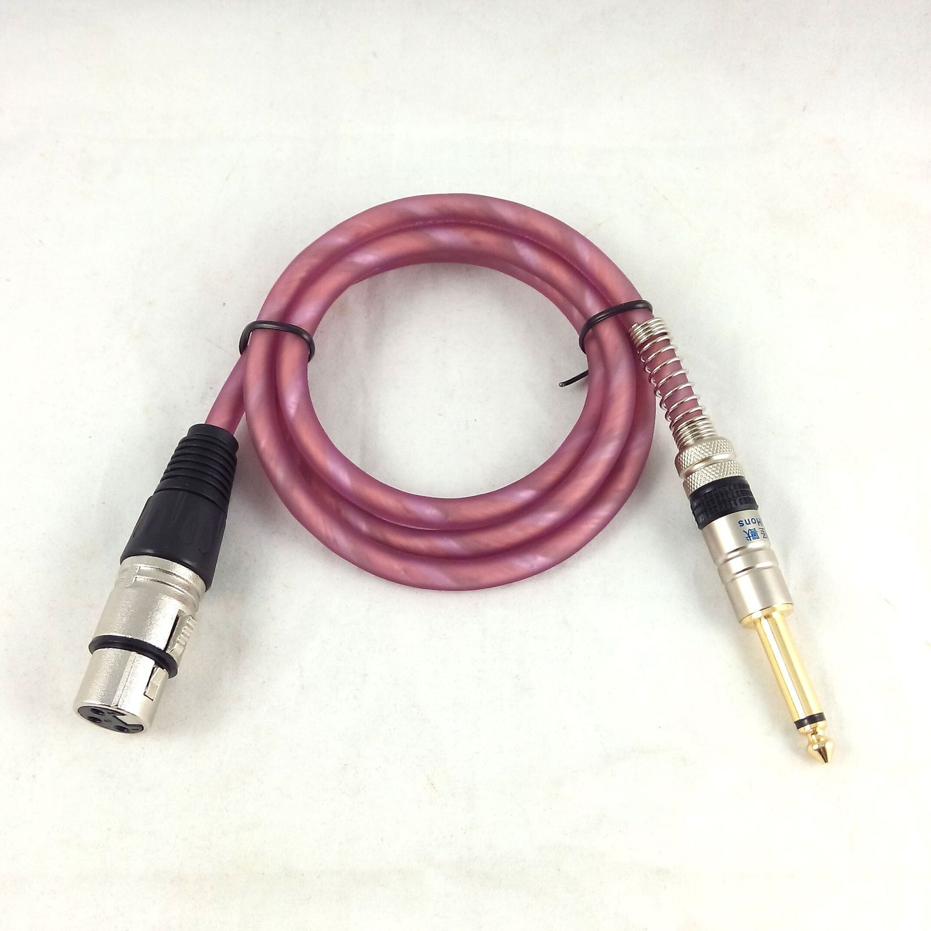 供应6.35转卡侬头 麦克风线 6.35咪头对卡侬话筒线 调音台连接线