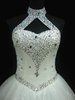 Autumn new Korean version hanging neck hand nail bead wedding bride custom wholesale wedding dress