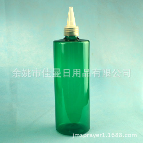 500ml 尖嘴盖瓶 电发水盖子 颜料分装瓶 空瓶