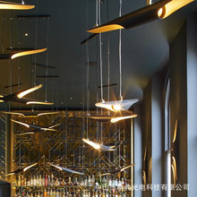 北欧创意餐厅吊灯设计师吧台咖啡馆服装店办公室水管飞机灯壁灯具