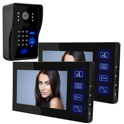 high definition password remote control Credit card Long-range Unlock Intercom 7-inch villa Intercom