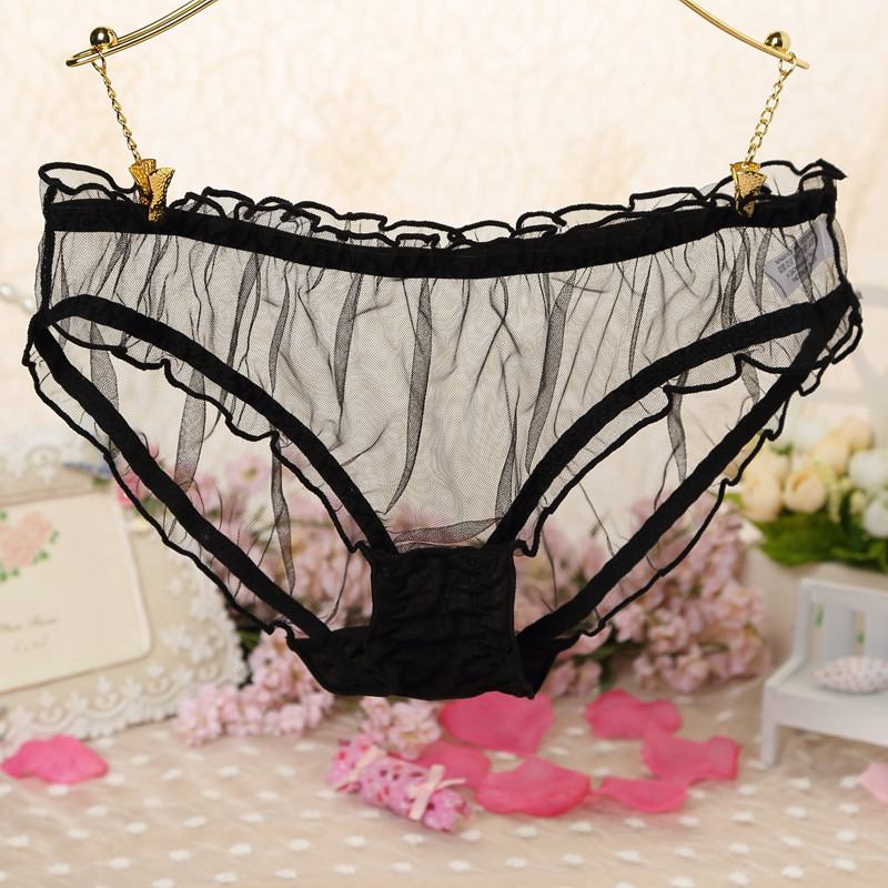 Special Clearance Wholesale Women's Sexy Transparent Glass Yarn Seductive Underwear 818