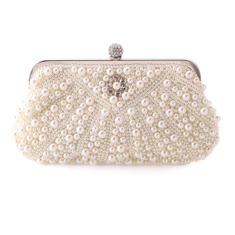 Fashion New Pearl Beaded Handbag Gorgeous Commuter Ol Women's Bag display picture 1