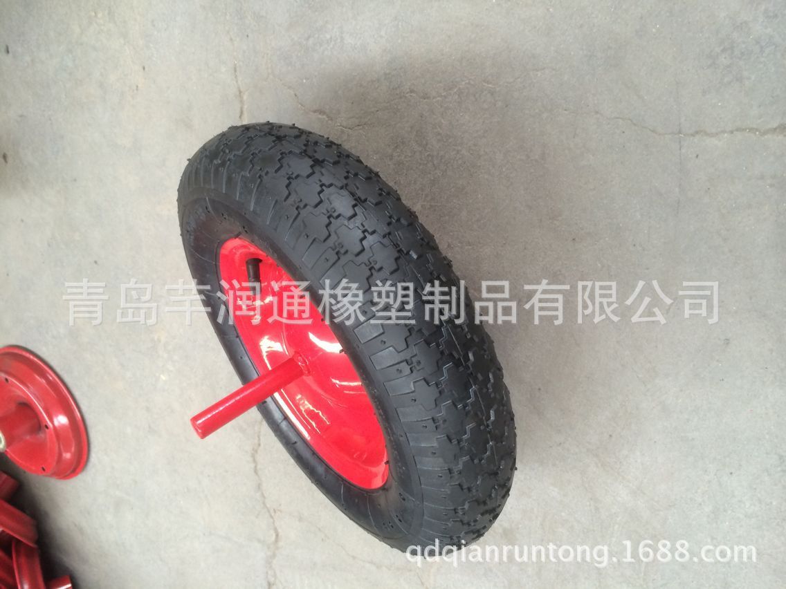 厂家专业生产充气轮 350-8 长轴 充气轮