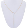 European and American hot -selling fashion simple circle metal necklace