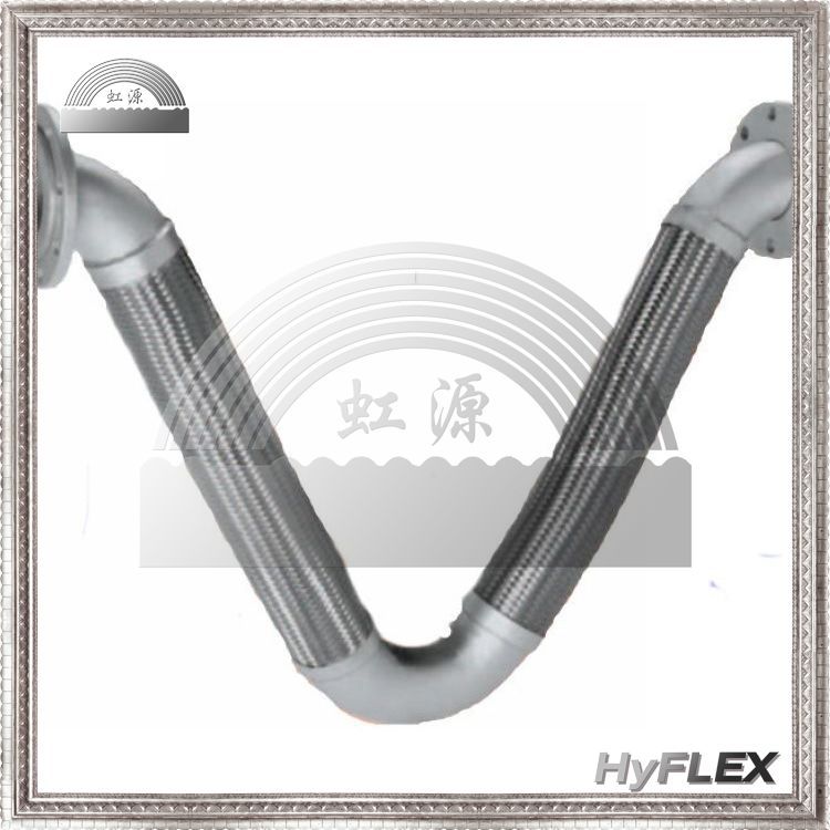 金属软管 泵连接软接头 不锈钢波纹软管 带弯头弯管组合式