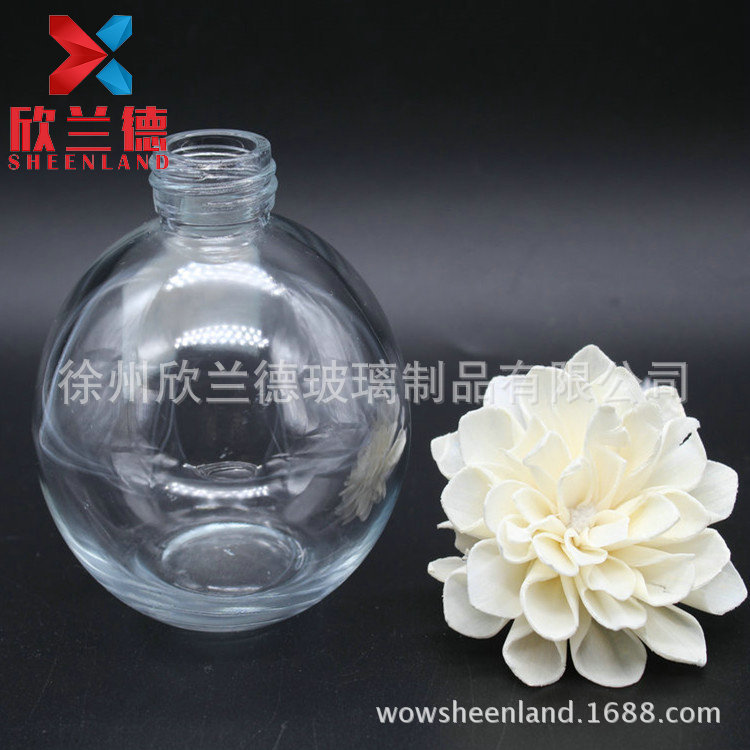 供应 200ML 250ML 圆球形玻璃香薰瓶 螺口玻璃瓶