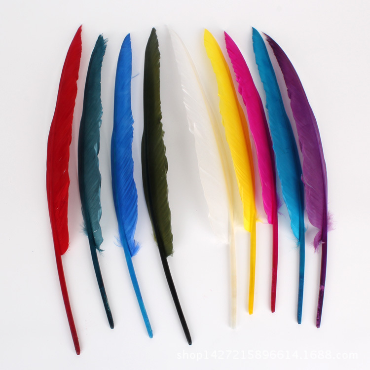 Manufacturer supply bulk goose down? camel back feather making pen 30-35cm