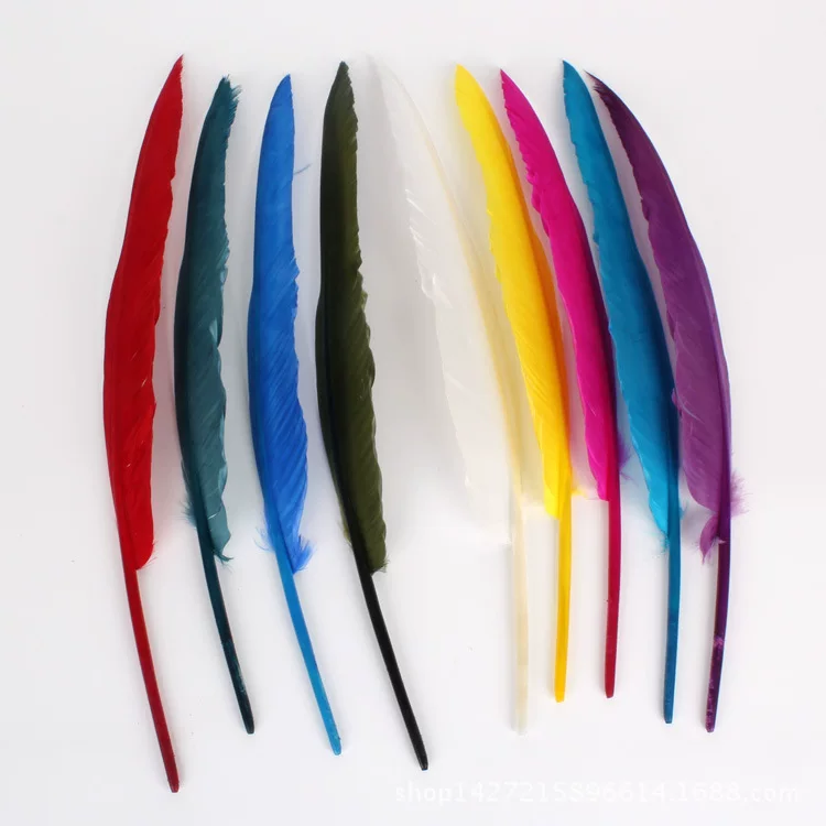 Manufacturer supply bulk goose down? camel back feather making pen 30-35cm