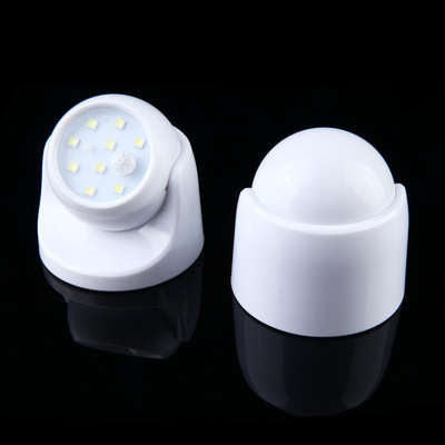 新款带电池 Light angel 360度自动感应灯旋转迷你LED人体感应灯