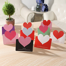 韩国文具 爱心创意制新年情人节留言卡片 商务圣诞节日贺卡