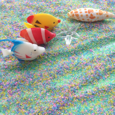 彩色混色沙 沙漏用沙彩沙 石英沙水族园艺地台婚礼装饰1公斤|ru