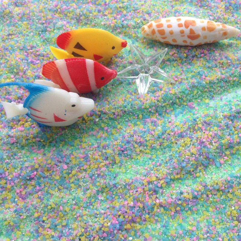 彩色混色沙 沙漏用沙彩沙 石英沙水族园艺地台婚礼装饰1公斤|ru