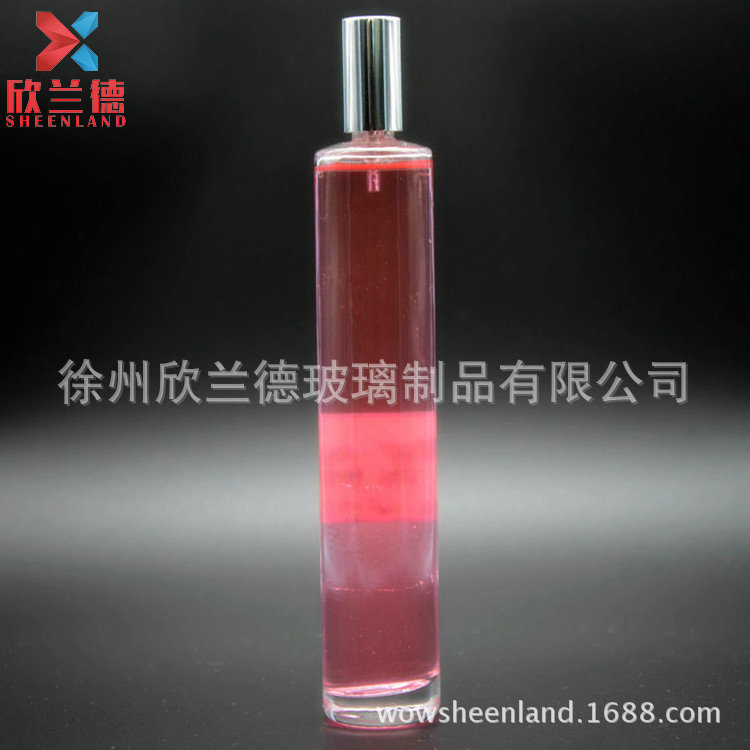 厂家直售 100ML 卡口 圆柱形香水瓶（可贴花、蒙砂、烫金）