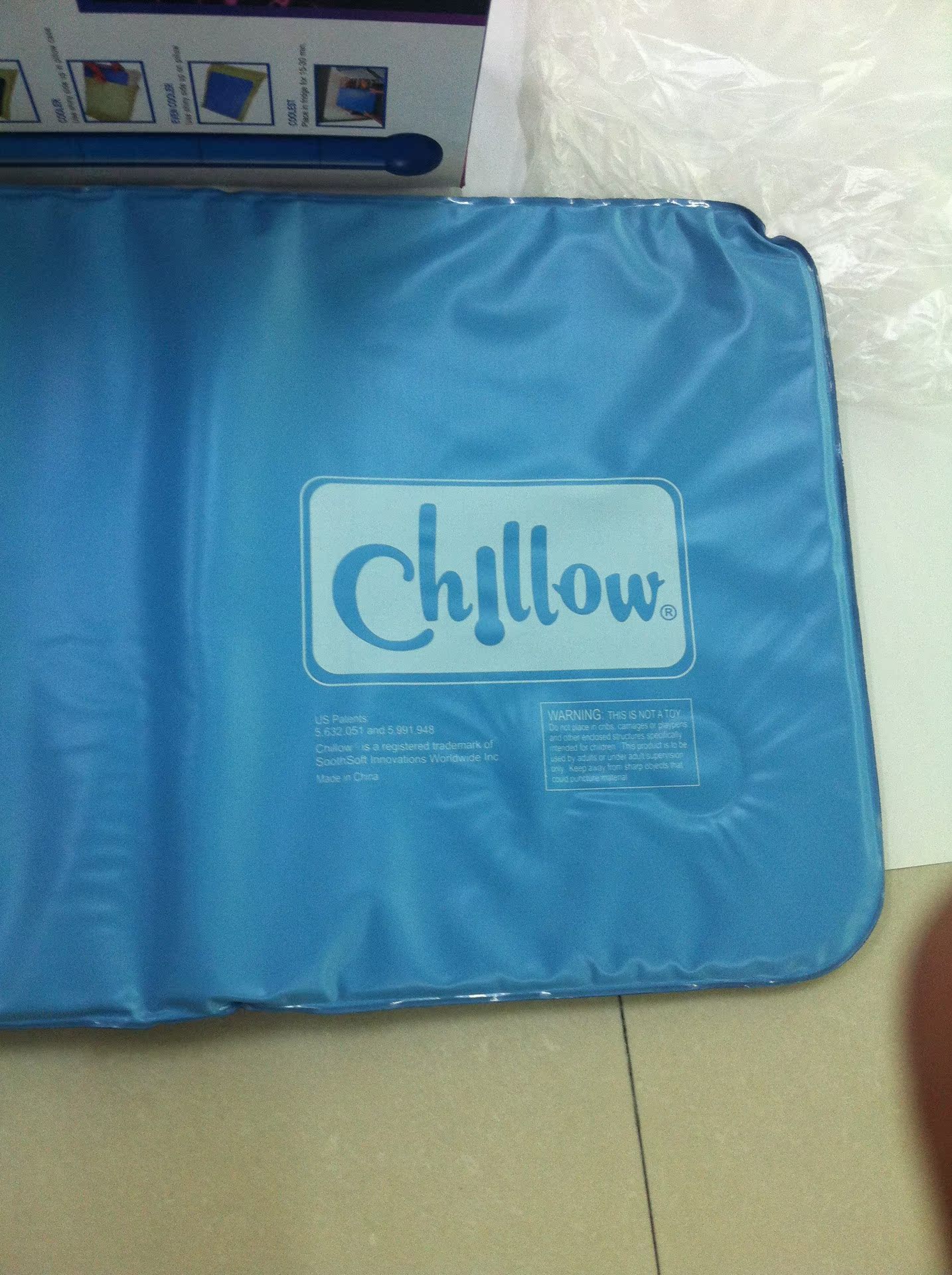 CHILLOW Pillow Cooling Pad 21" X 12" Sleeping Therapy Insert Comfort