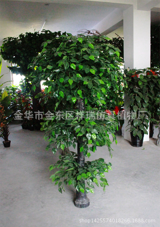 XRS-084发财杆三层榕树叶180厘米2142叶