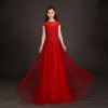 New bride wedding dress red dress spring toast evening dress