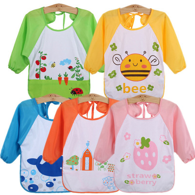 baby Cartoon Printing Big version Burqa children cotton material Rice pocket waterproof Rice pocket Infants Having dinner Burqa