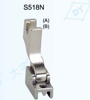工业缝纫机平缝机用隐形拉链压脚平车上隐型拉链全钢压脚S518N