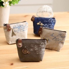 Factory Direct Sales zakka Fashion Retro Nostalgic Zipper Wallet Korean Style Cute Classic Nostalgic Key Holder Wholesale