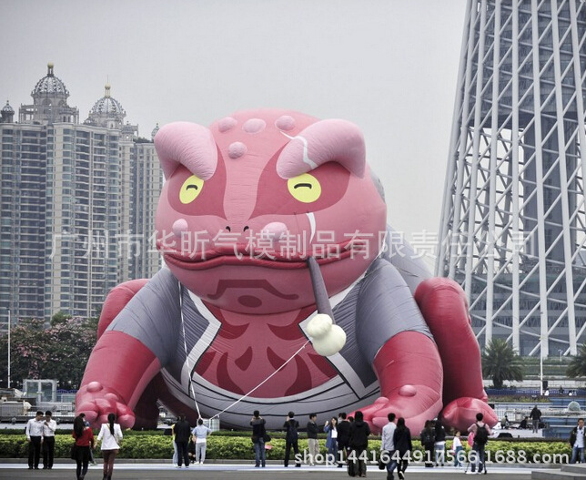 充气蛤蟆卡通 充气模型 高视觉冲击大型充气产品