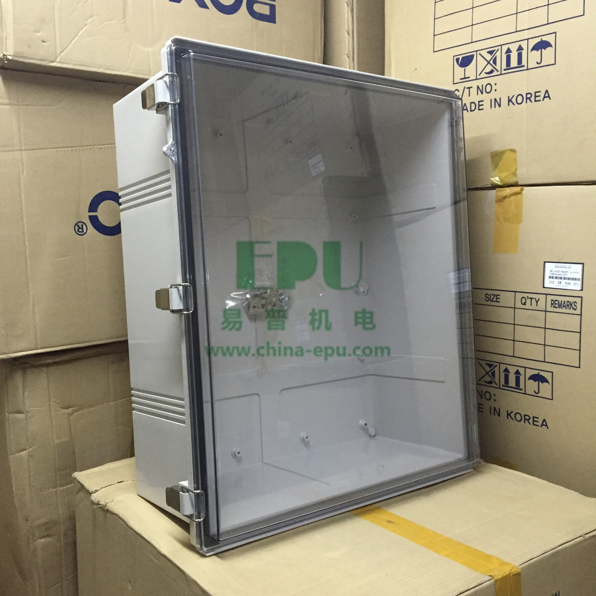 韩国BOXCO（P型）塑料透明门防水配电箱 500 600 255工业配电箱