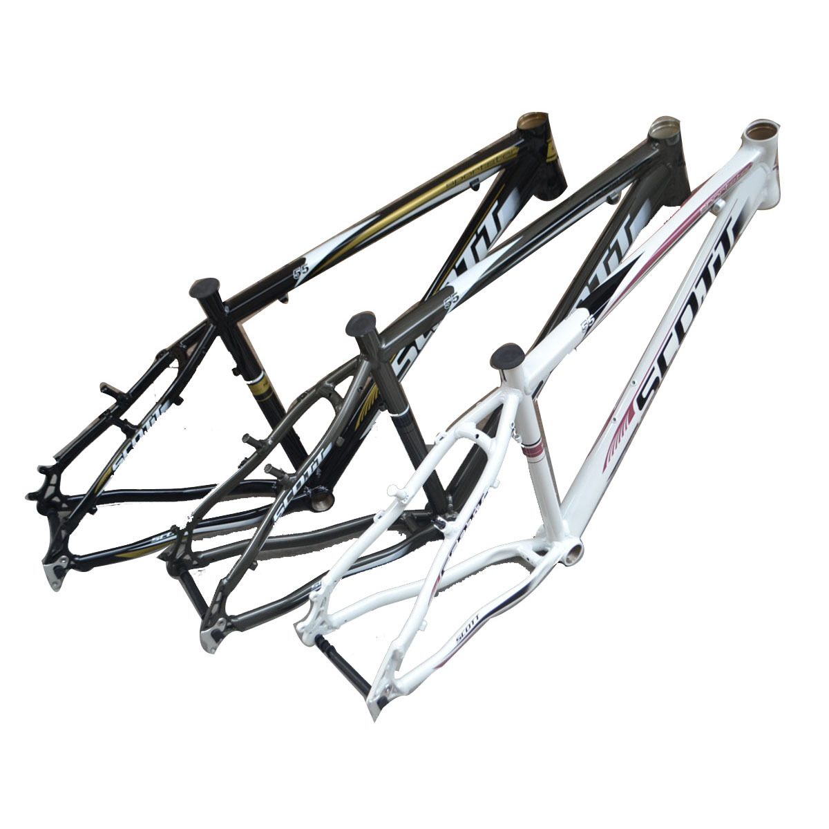清仓16寸17寸白色红色蓝色黑色山地车自行车铝合金车架三角架