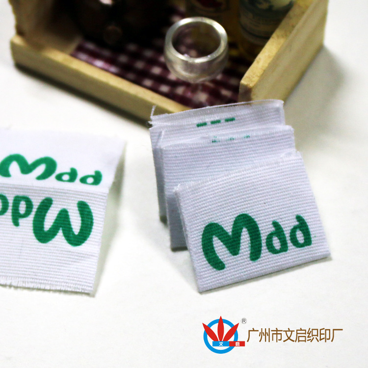 工厂直接生产不掉色布标 白色棉布布标 织唛 吊牌 水洗标