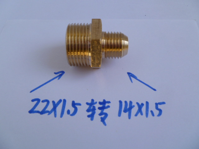 高压清洗机管改装 380型转58型转换接头 外M14X1.5转外M22X1.5