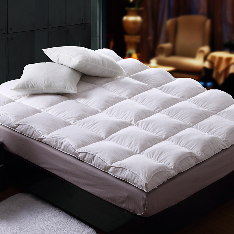 五星級酒店賓館床品 立體力襯加厚全棉防羽布羽絲絨加厚床墊床褥
