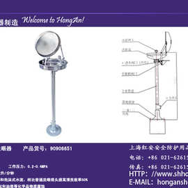 供应红安90906651 不锈钢翻盖立式洗眼器/上海洗眼器/洗眼器图片