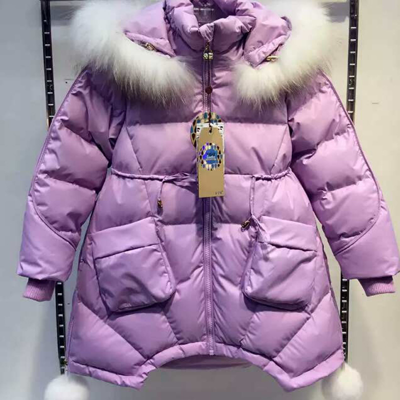 女童羽絨服冬裝新款兒童羽絨服中長款11-15歲大童女裝童裝外套潮