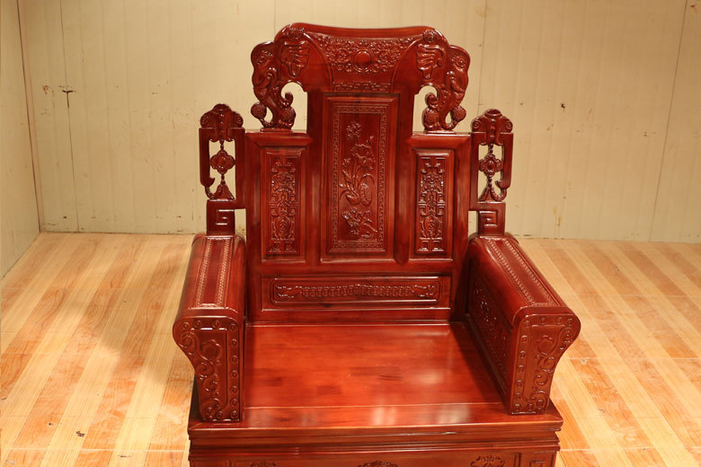 新款古典仿古沙发 客厅实木沙发 单人三人组合沙发 香樟木沙发