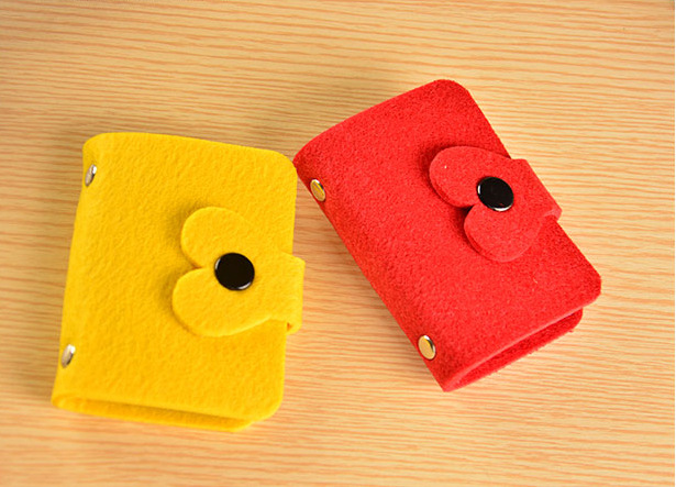 鸣远时尚个性文艺范毛毡卡包韩国多卡位女式卡包银行卡片包