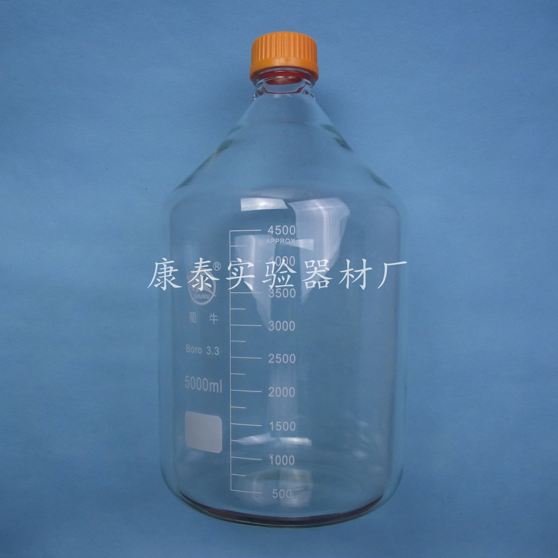 5000ml蓝盖试剂瓶 螺口试剂瓶 高温灭菌瓶 5L 蜀牛高硼硅试剂瓶
