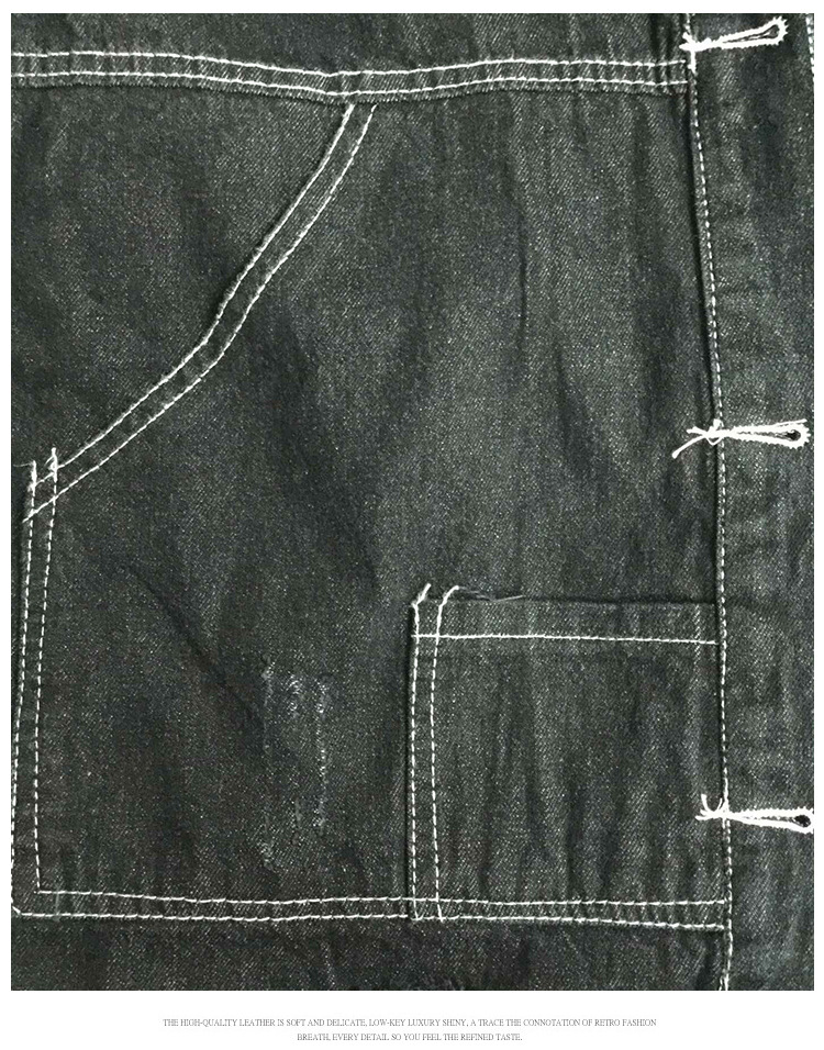 單排扣牛仔衣 新款女士韓版翻領短款上衣 寬松長袖破洞牛仔外套