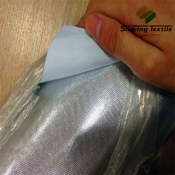 贴膜涤棉布/涤棉布贴银膜