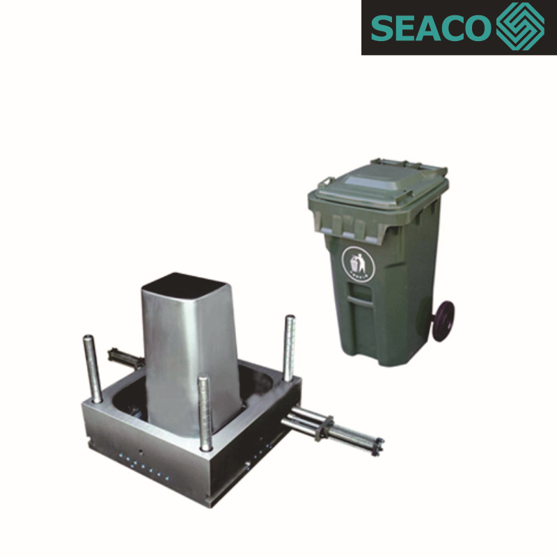 厂家供应240升带盖脚踏 环卫公共室外垃圾箱模具 垃圾桶模具