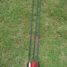 厂家供应6061铝管箭 黑色箭杆 真羽 可换头 初学者用两用