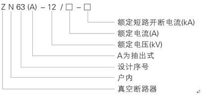 ZN63(VS1)-12型号含义