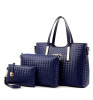 Woven fashionable set, one-shoulder bag, European style, 3 piece set, simple and elegant design