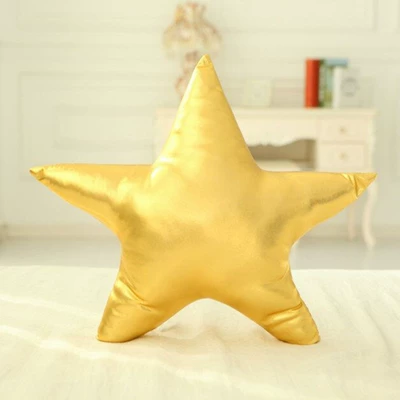 Oyuncaq yastıqlar Moon pillow photo decoration - gold-five-pointed-star-40cm