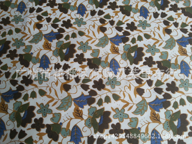 纺织布料批发厂家直销化纤布料涤纶桃皮绒印花里布家居家纺用布