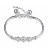 Silver fashionable small bell, silver bracelet, accessory, new collection, Korean style, wholesale