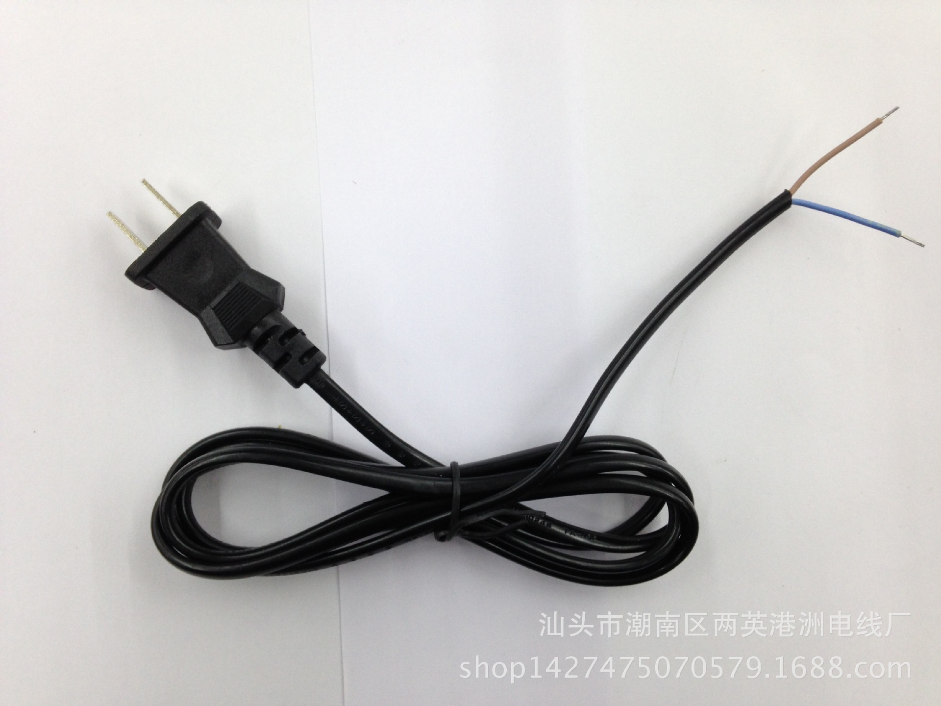 大扁插电源线 中国插头线 2相扁插线 两芯扁护套线小功率适配电线