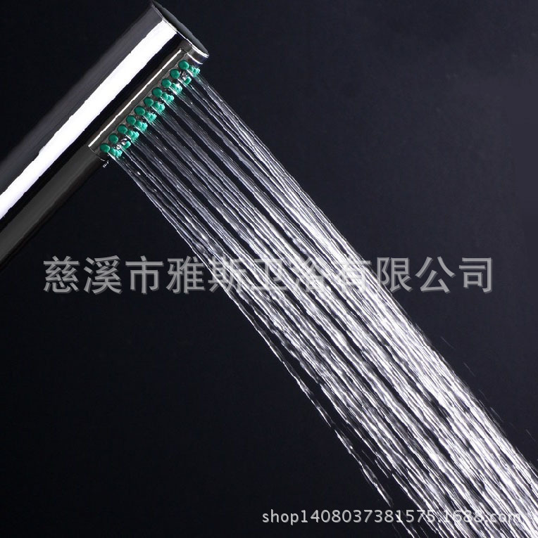 Round new shower nozzle plastic one-shaped bathroom copper shower faucet stainless steel hose matching