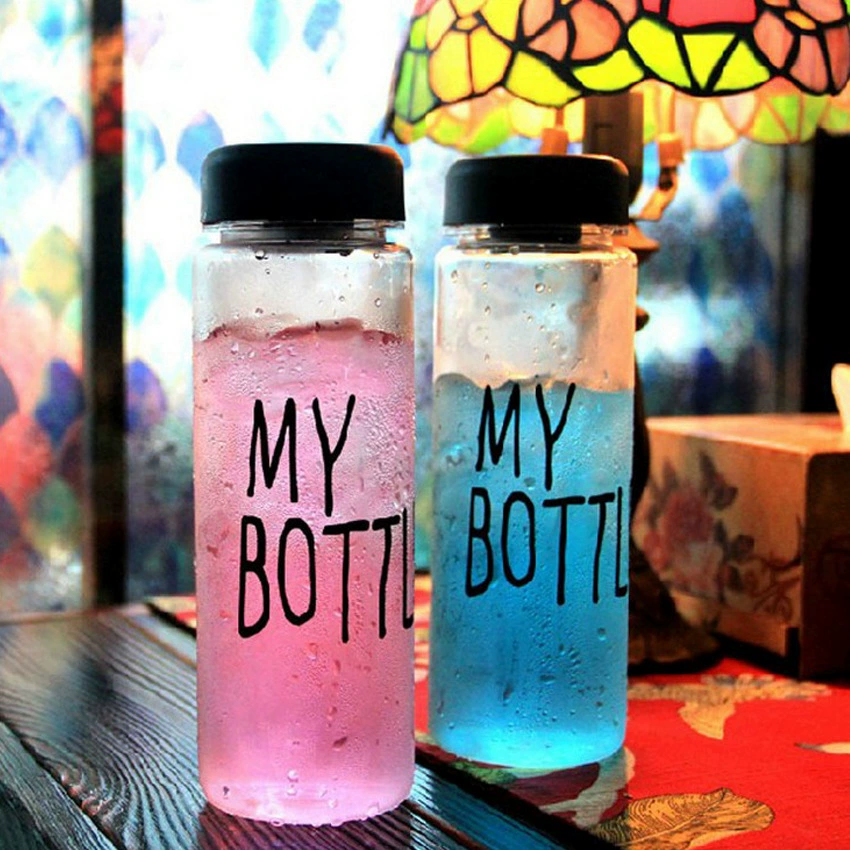 Бутылочка My Bottle с крышкой, пластмассовая кружка, простая корейская кружка для студентов летом, портативная матовая кружка